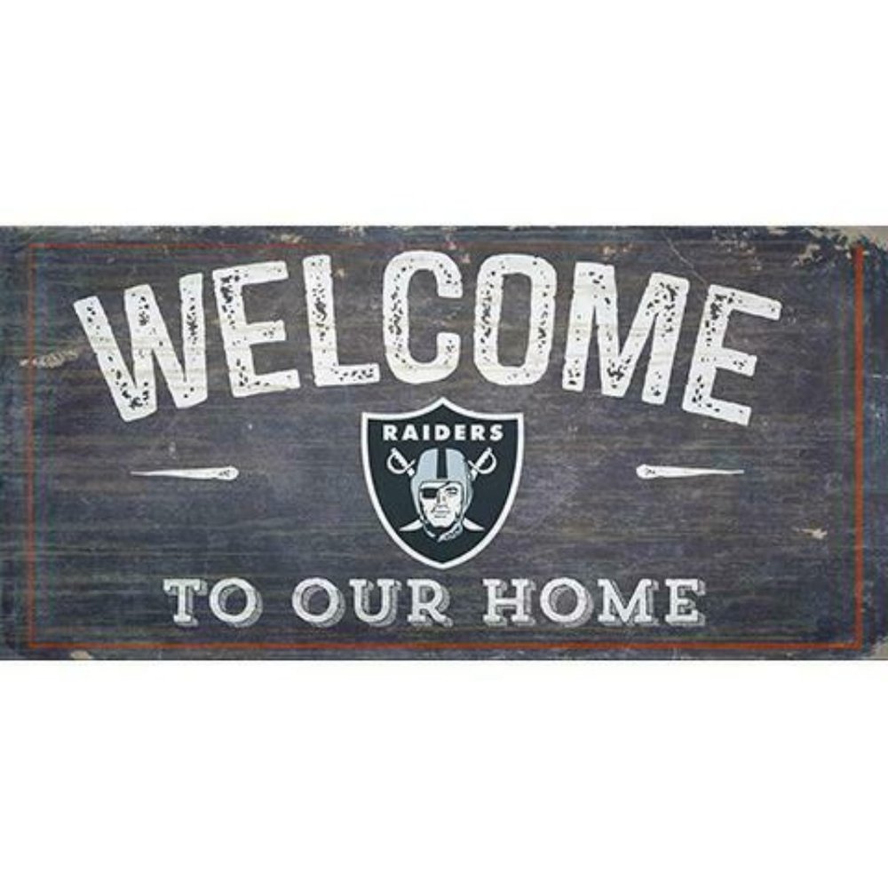 OAKLAND RAIDERS WOOD SIGNS 6"X12"